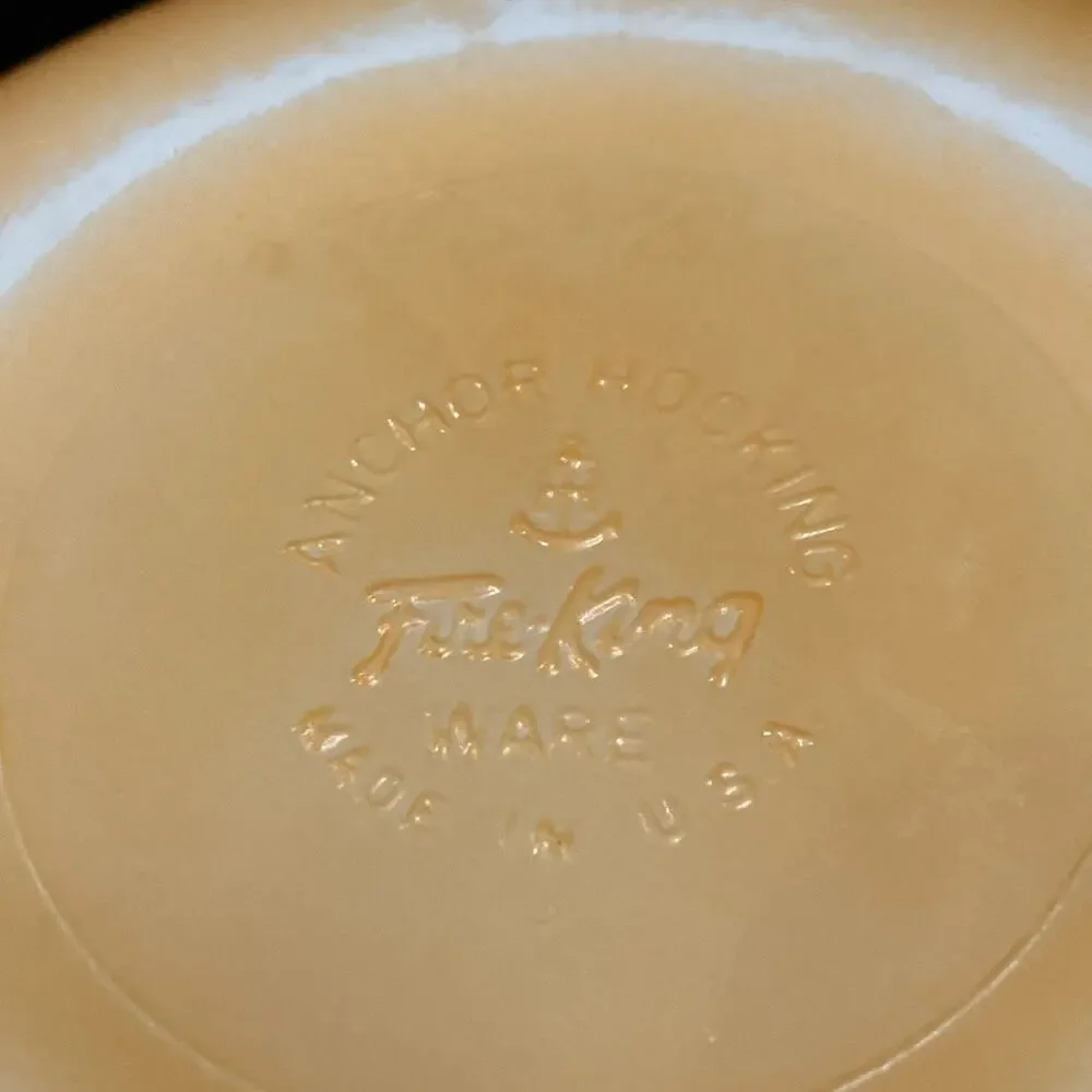 VTG Anchor Hocking Fire King Orange Ombre Cinderella Mixing Bowl Pour 2 Qt